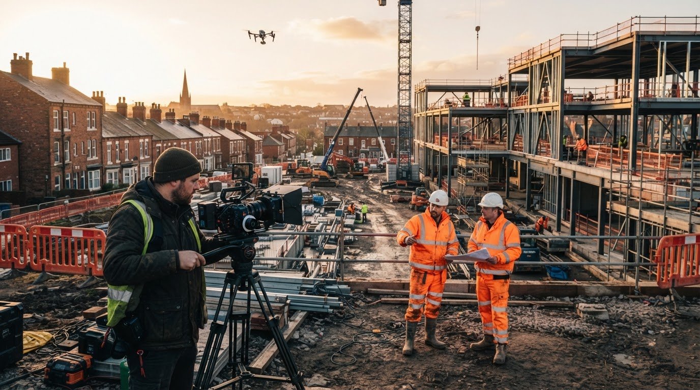 Videography for construction projects in Darlington